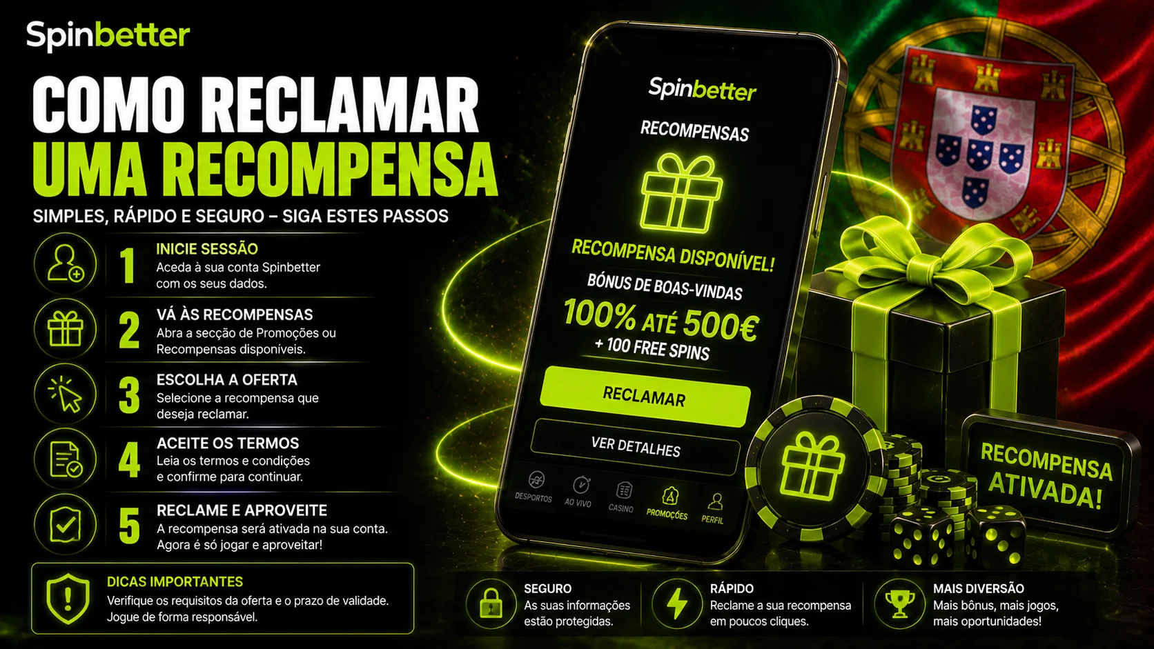 Como reclamar uma recompensa